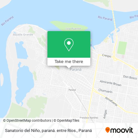 Mapa de Sanatorio del Niño, paraná. entre Ríos.