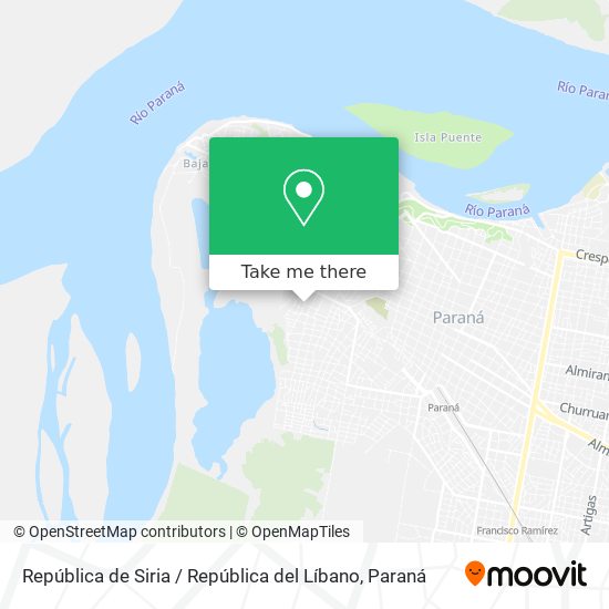 Mapa de República de Siria / República del Líbano