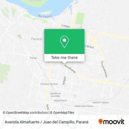 Mapa de Avenida Almafuerte / Juan del Campillo