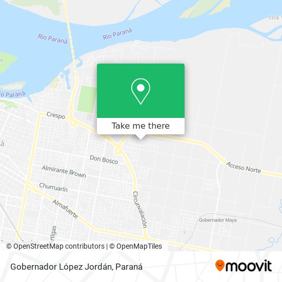 Gobernador López Jordán map