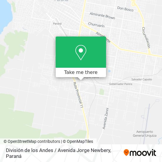 División de los Andes / Avenida Jorge Newbery map