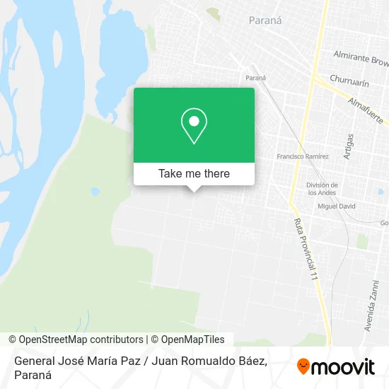 General José María Paz / Juan Romualdo Báez map