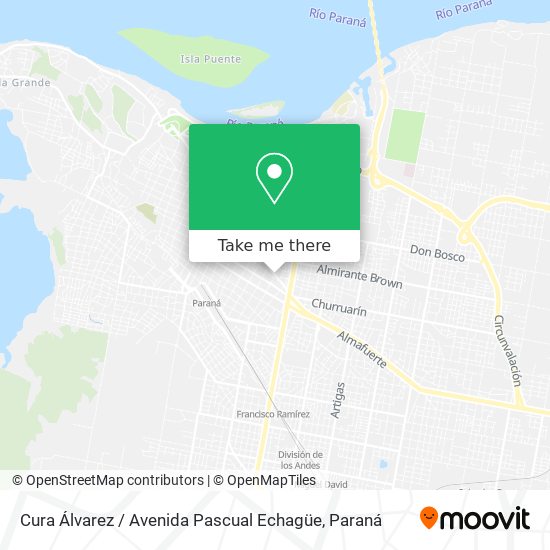 Mapa de Cura Álvarez / Avenida Pascual Echagüe