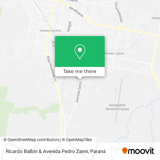 Ricardo Balbín & Avenida Pedro Zanni map