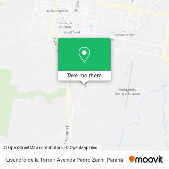 Mapa de Lisandro de la Torre / Avenida Pedro Zanni