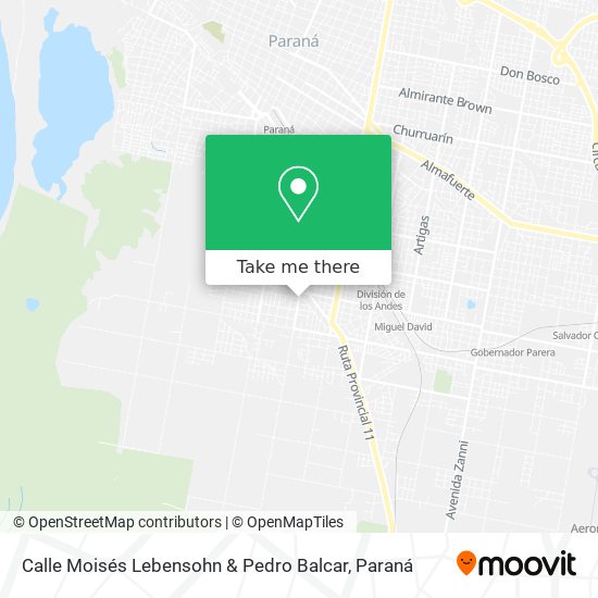 Calle Moisés Lebensohn & Pedro Balcar map