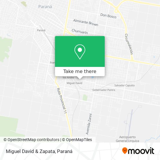 Miguel David & Zapata map