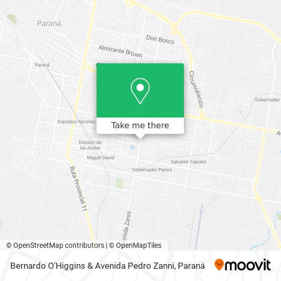 Bernardo O'Higgins & Avenida Pedro Zanni map