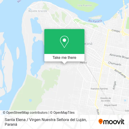 Mapa de Santa Elena / Virgen Nuestra Señora del Luján