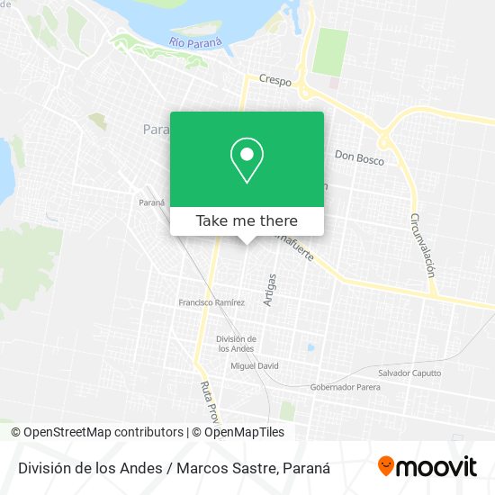 División de los Andes / Marcos Sastre map