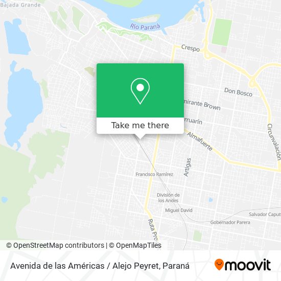Avenida de las Américas / Alejo Peyret map