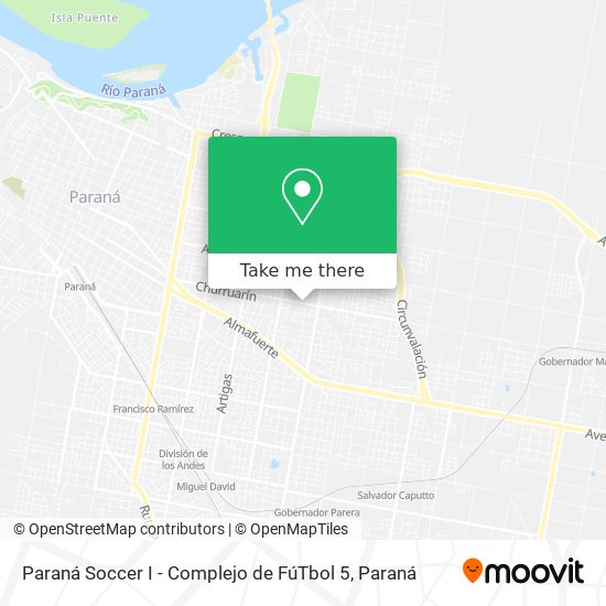 Mapa de Paraná Soccer I - Complejo de FúTbol 5