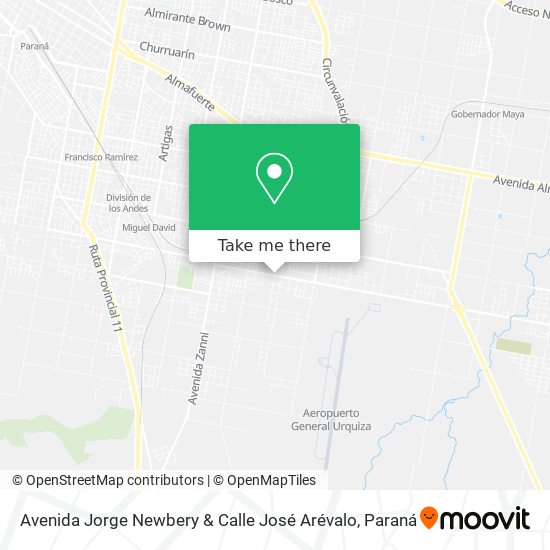 Avenida Jorge Newbery & Calle José Arévalo map
