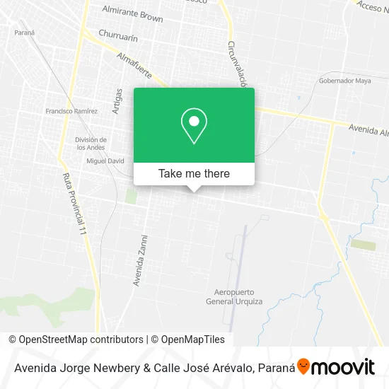 Mapa de Avenida Jorge Newbery & Calle José Arévalo