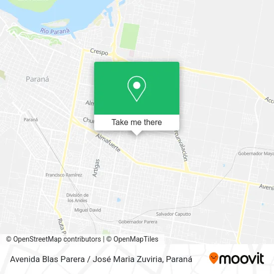 Mapa de Avenida Blas Parera / José Maria Zuviria