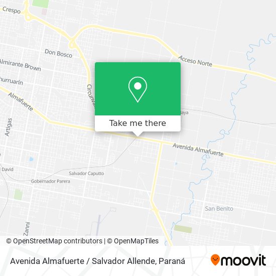 Mapa de Avenida Almafuerte / Salvador Allende