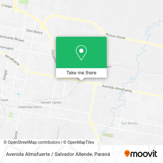 Mapa de Avenida Almafuerte / Salvador Allende