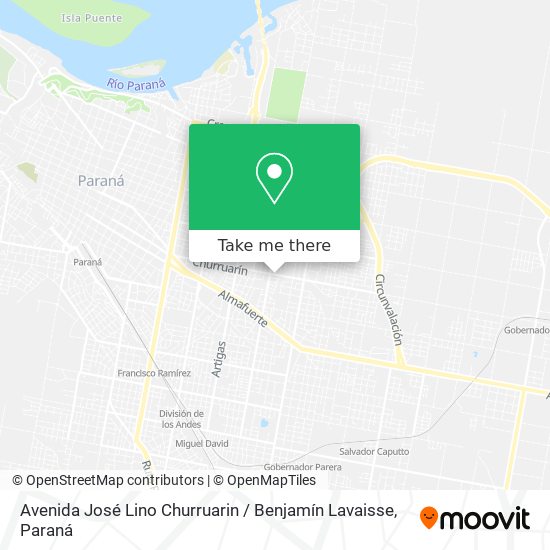 Avenida José Lino Churruarin / Benjamín Lavaisse map