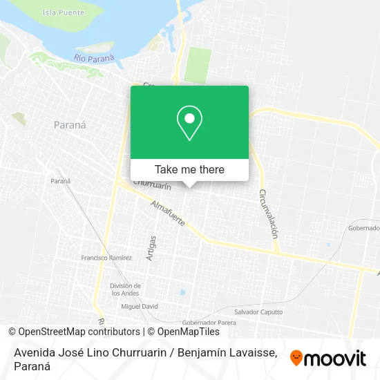 Mapa de Avenida José Lino Churruarin / Benjamín Lavaisse