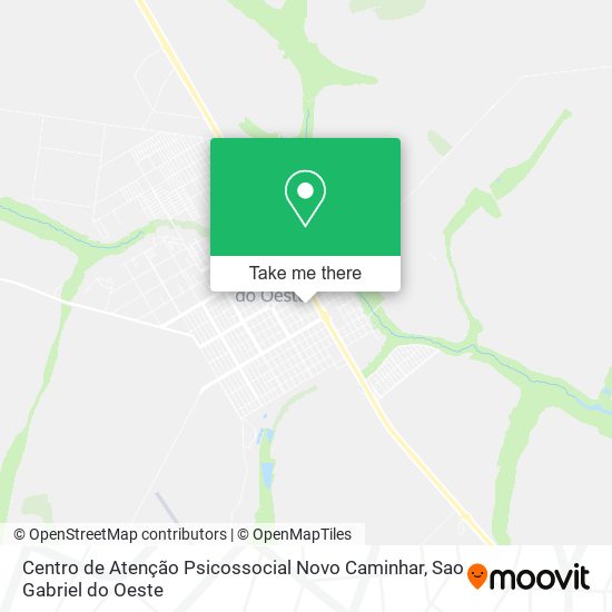 Mapa Centro de Atenção Psicossocial Novo Caminhar