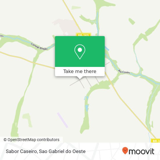 Mapa Sabor Caseiro, Avenida Getúlio Vargas, 536 São Gabriel do Oeste São Gabriel do Oeste-MS 79490-000