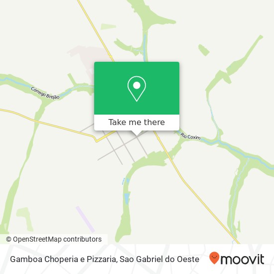 Mapa Gamboa Choperia e Pizzaria, Avenida Mato Grosso do Sul São Gabriel do Oeste São Gabriel do Oeste-MS 79490-000