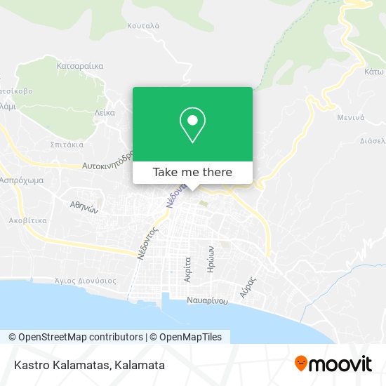 Kastro Kalamatas map