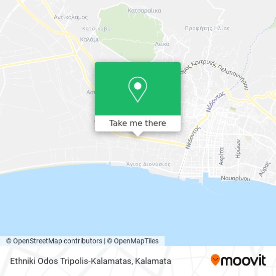 Ethniki Odos Tripolis-Kalamatas map