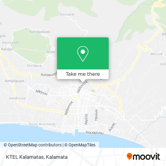 KTEL Kalamatas map