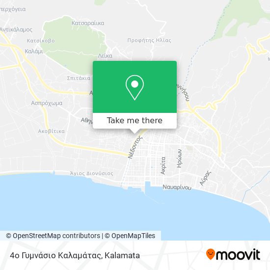4ο Γυμνάσιο Καλαμάτας map