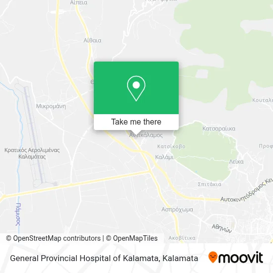 General Provincial Hospital of Kalamata map