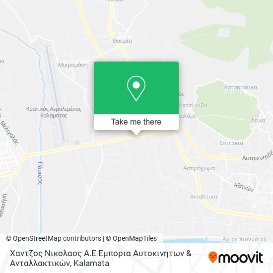 Χαντζος Νικολαος Α.Ε Εμπορια Αυτοκινητων & Ανταλλακτικών map