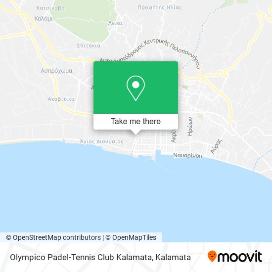 Olympico Padel-Tennis Club Kalamata map