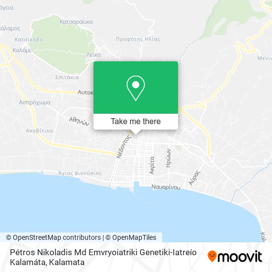Pétros Nikoladis Md Emvryoiatriki Genetiki-Iatreío Kalamáta map