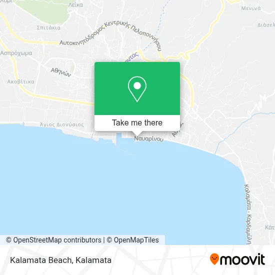 Kalamata Beach map
