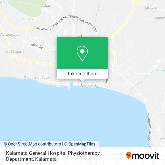 Kalamata General Hospital Physiotherapy Department map