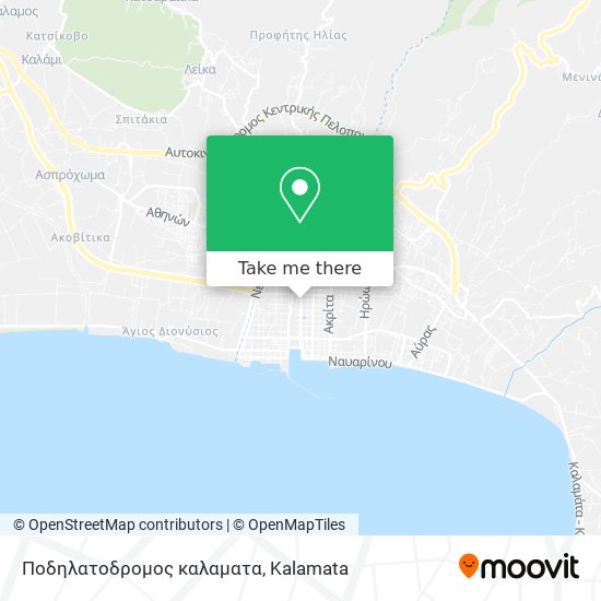 Ποδηλατοδρομος καλαματα map