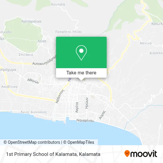 1st Primary School of Kalamata map