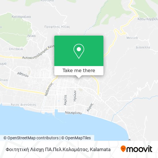 Φοιτητική Λέσχη ΠΑ.Πελ.Καλαμάτας map