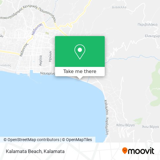 Kalamata Beach map