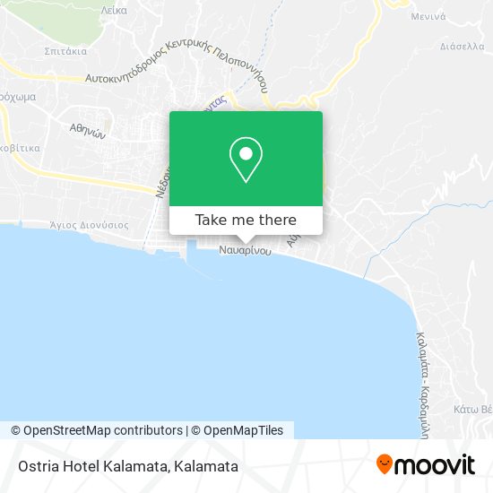 Ostria Hotel Kalamata map