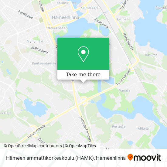 Hämeen ammattikorkeakoulu (HAMK) map