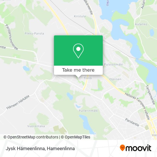 Jysk Hämeenlinna map