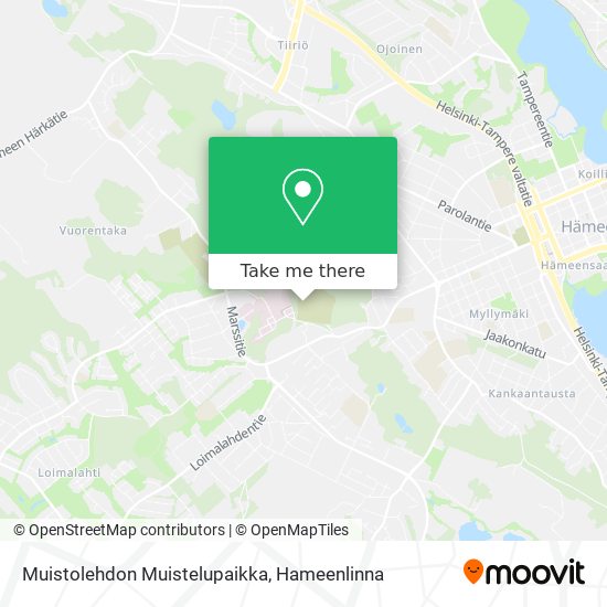 Muistolehdon Muistelupaikka map