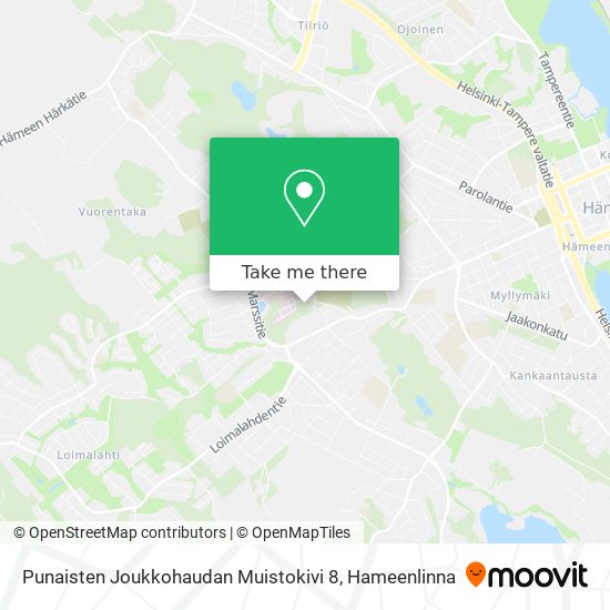 Punaisten Joukkohaudan Muistokivi 8 map