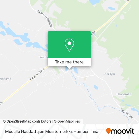 Muualle Haudattujen Muistomerkki map