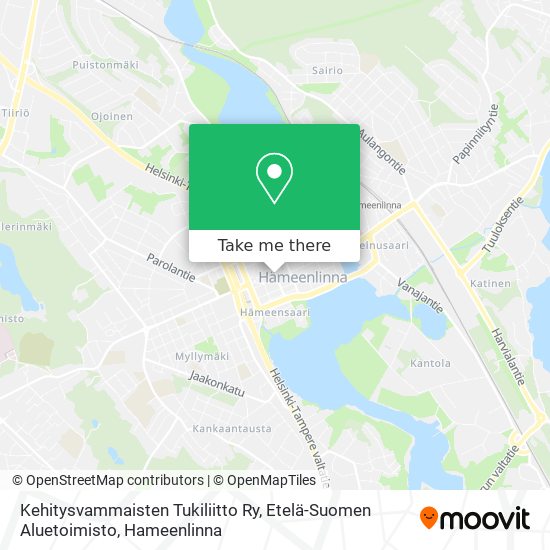 Kehitysvammaisten Tukiliitto Ry, Etelä-Suomen Aluetoimisto map