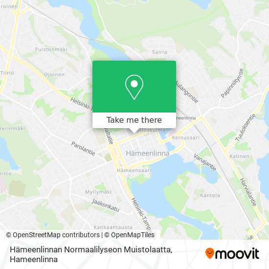 Hämeenlinnan Normaalilyseon Muistolaatta map