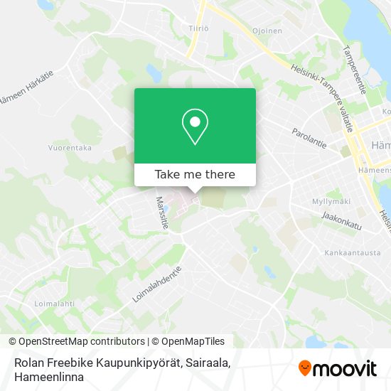 Rolan Freebike Kaupunkipyörät, Sairaala map