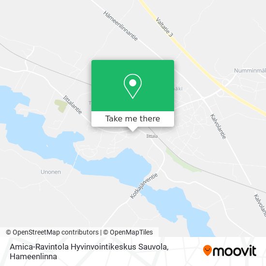 Amica-Ravintola Hyvinvointikeskus Sauvola map